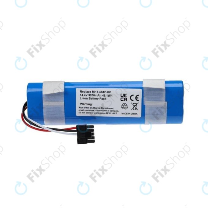 Batteria per Xiaomi Mi Robot Vacuum Mop Pro (P), 2 (Mijia 2C), Viomi V2 Pro, Proscenic LDS M7, STYJ02YM, MH1-4S1P-SC, Li-Ion, 3200mAh, 14.8V