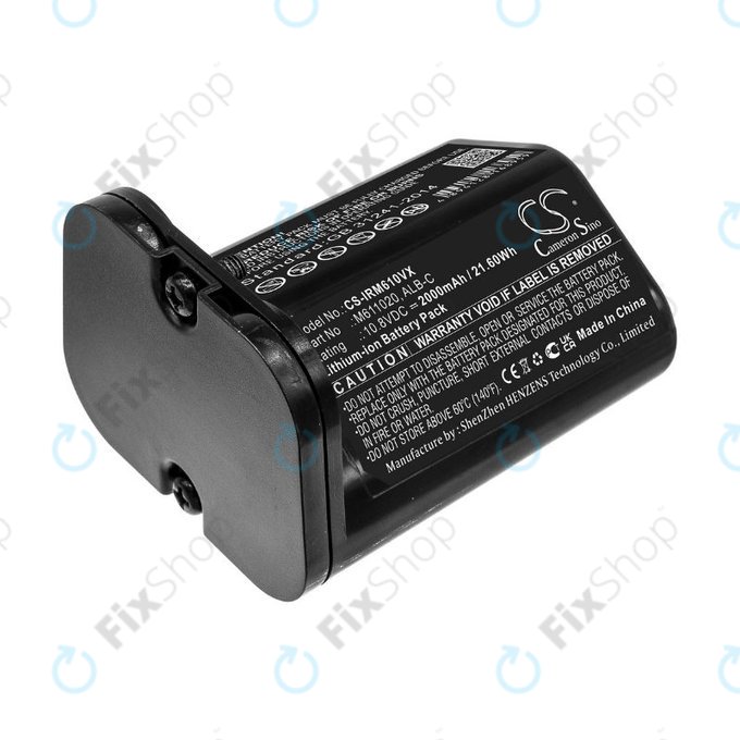 Batteria per iRobot Braava jet m6, ALB-C, M611020, Li-Ion, 2000mAh, 10.8V, HQ