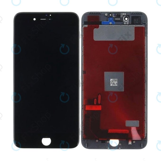 Schermo In-Cell per iPhone 7 Plus, Black, Vetro touch con cornice, FixPremium