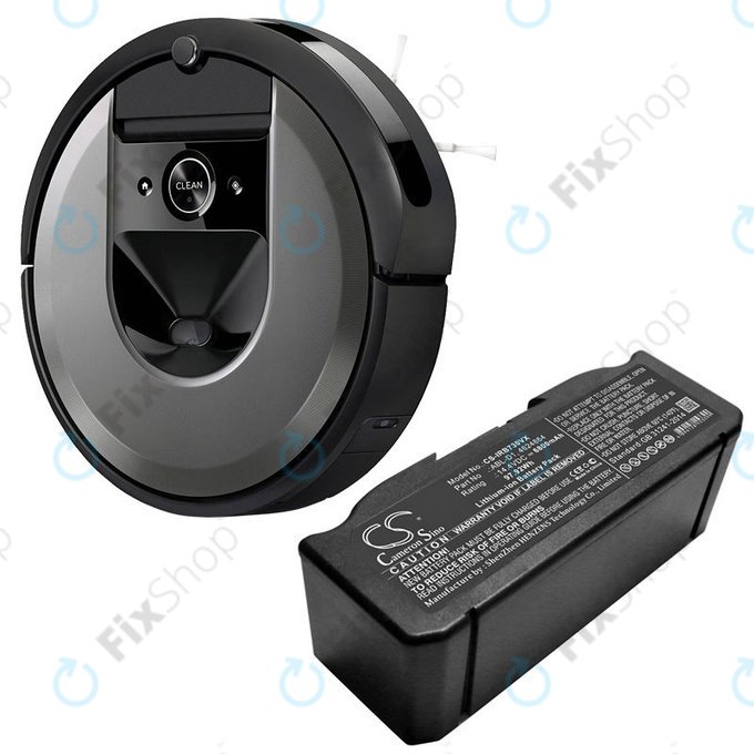 Batteria per iRobot Roomba e-seriess, i-seriess, ABL-D1, 4624864, ABL-D2, Li-Ion, 6800mAh, 14.4V, HQ