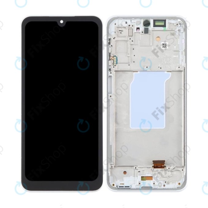 Schermo OLED per Samsung A26 A266E, White, Vetro touch con cornice