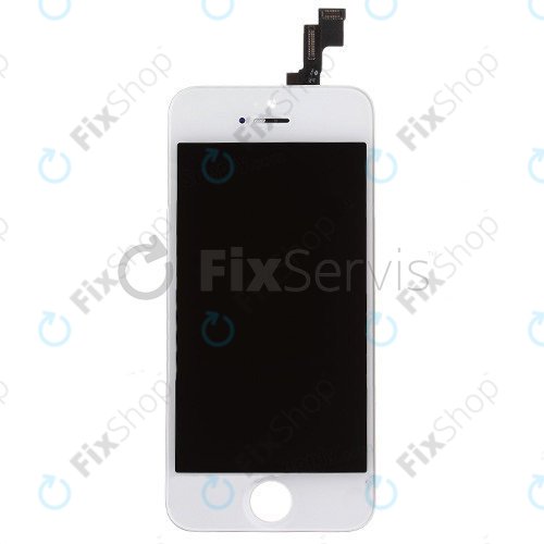 Schermo per iPhone 5S, SE, White, Vetro touch con cornice