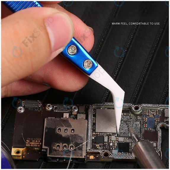 Pinzetta ceramica di precisione resistente al calore con punta curva, Mechanic CF-17