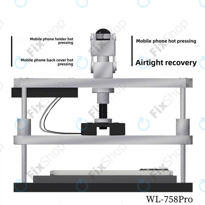 Pressa riscaldante per riparazione schermo e cover posteriore 220V EU, Wylie WL-758 Pro