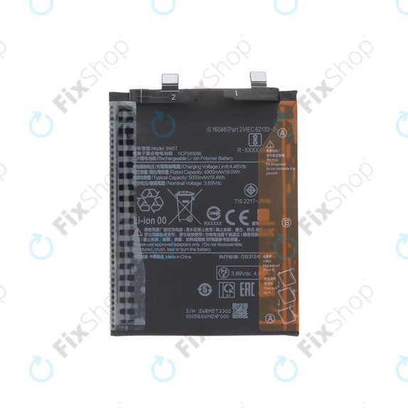 Batteria per Xiaomi 13T 2306EPN60G, Redmi Note 13 Pro 4G 23117RA68G 2312FPCA6G, 5000mAh, BM5T, Genuine Service Pack