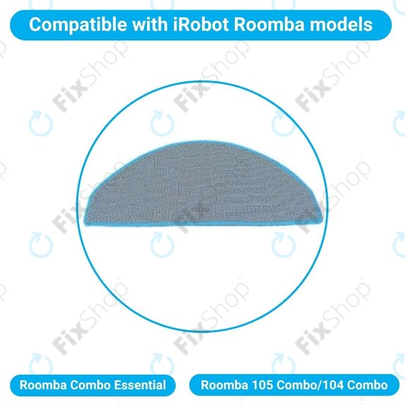 Panno lavapavimenti, 2 pz. per iRobot Roomba Combo Essential, Roomba 105 Combo, 104 Combo