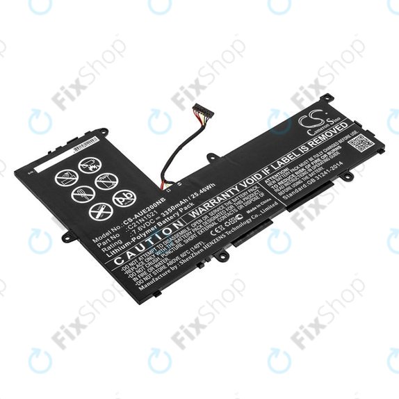 Batteria per Asus VivoBook E200, L200, Eeebook X206, C21N1521, Li-Pol, 3350mAh, 7.6V, HQ