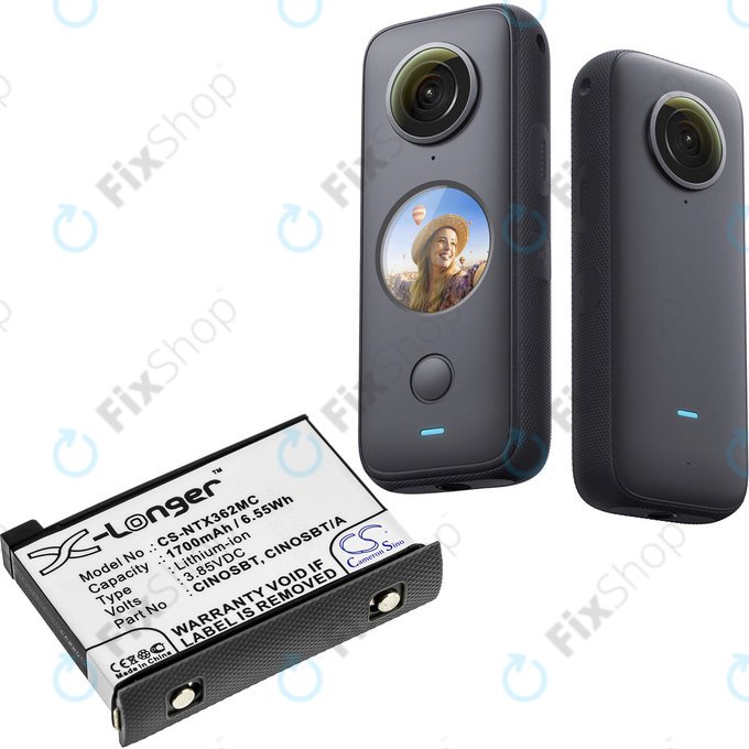 Batteria per Insta360 One X2, CINOSBT, Li-Ion, 1700mAh, 3.85V, HQ