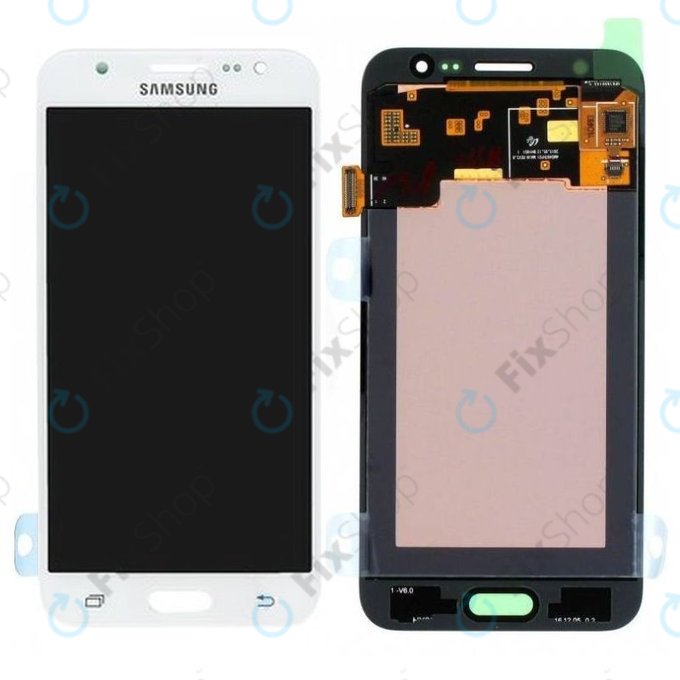 Schermo per Samsung J5 J500F, White, Vetro touch senza cornice, GH97-17667A, Genuine Service Pack