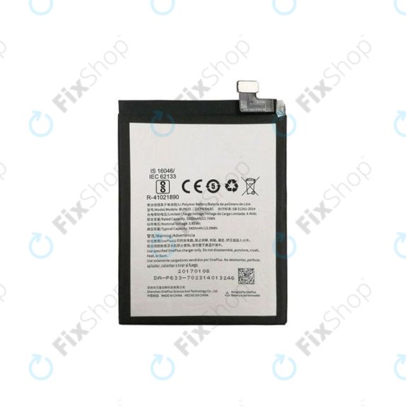 Batteria per OnePlus 3T, BLP633, 3400mAh