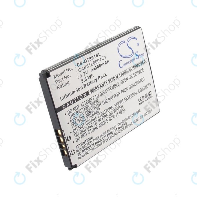 Batteria per Alcatel One Touch, OT, TCL A, Vodafone, CAB31L0004C1, Li-Ion, 3.7V, 900mAh, HQ