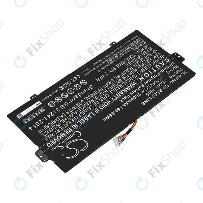 Batteria per Acer SF713-51, SQU-1605, Li-Pol, 2600mAh, 15.4V, HQ