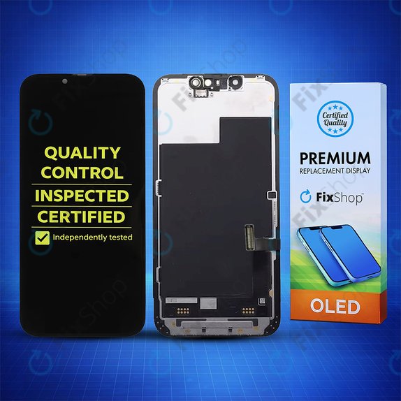 Schermo Hard OLED per iPhone 13 Mini, Vetro touch con cornice, FixPremium
