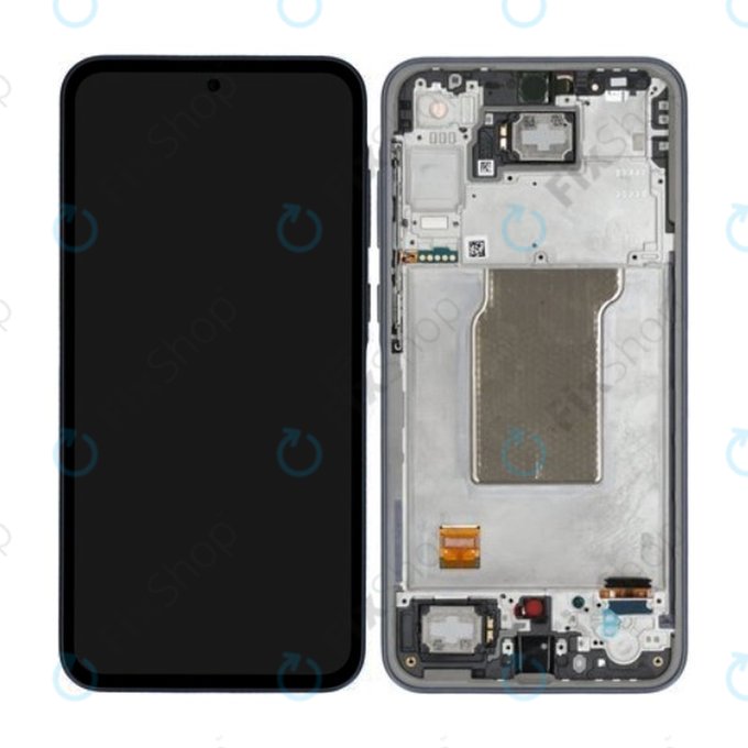 Schermo per Samsung A35 A356B, Awesome Navy, Vetro touch con cornice, GH82-34223A, Genuine Service Pack