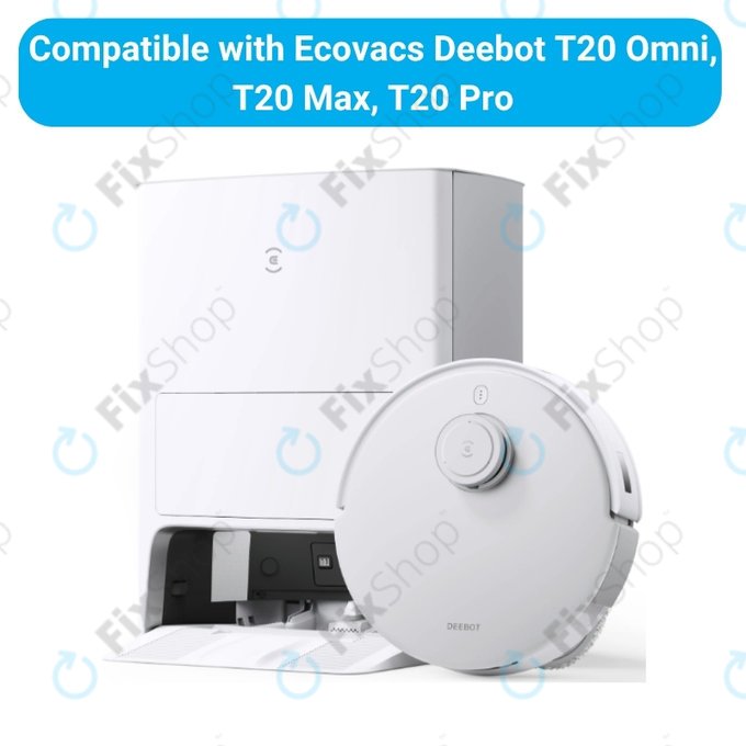 Set di ricambi per Ecovacs T20, T20 Max, T20 Pro (1x spazzola principale, 2x filtro, 2x spazzola laterale - White, 4x panno mop, 2x sacchetto polvere)