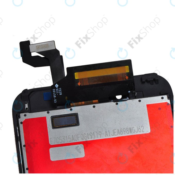 Schermo per iPhone 6S, Black, Vetro touch con cornice