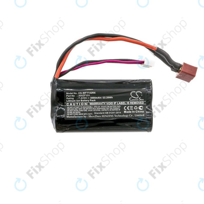 Batteria per WLToys FY01, FY02, FY03, 12423, 12428, 300ZFY01, Li-Ion, 3000mAh, 7.4V, HQ