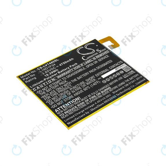 Batteria per Lenovo Tab4 8, L16D1P34, Li-Pol, 3.85V, 4750mAh, HQ