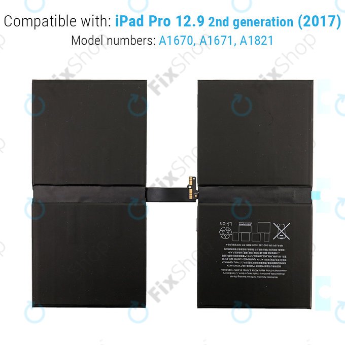 Batteria per iPad Pro 12.9" (2nd Gen 2017), 10891mAh