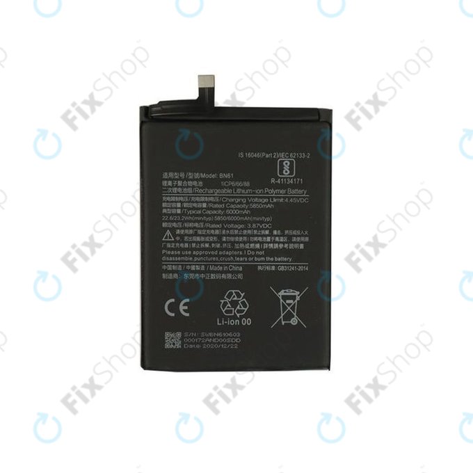 Batteria per Xiaomi Poco X3, X3 NFC, X3 Pro, BN57, BN61, 5160mAh