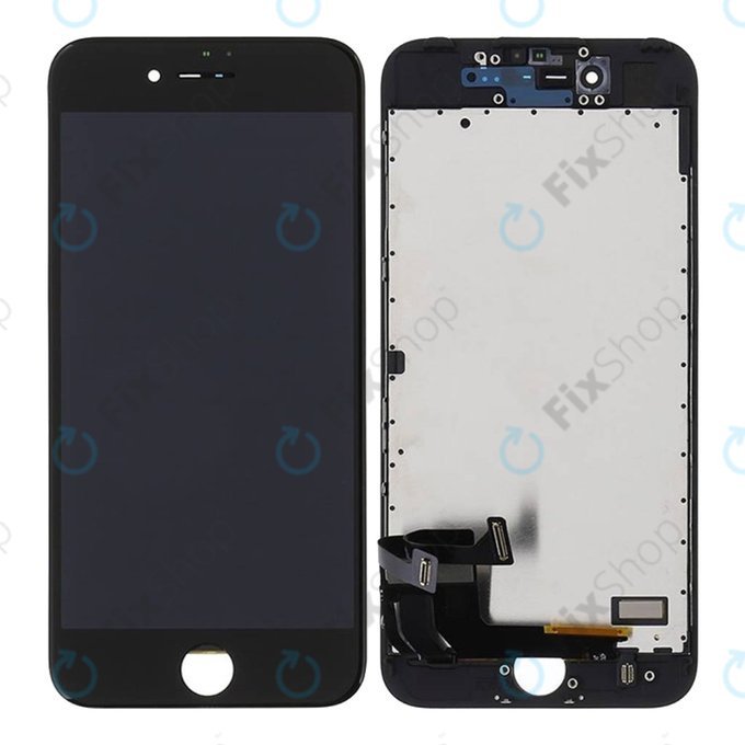Schermo per iPhone 7, Black, Vetro touch con cornice, Refurbished