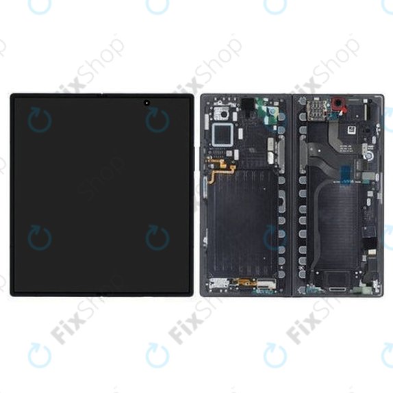 Schermo OLED per Samsung Z Fold 7 F966B, Jetblack, Vetro touch con cornice