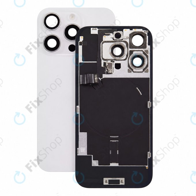 Vetro scocca posteriore per iPhone 16 Pro, White Titanium, Pulled A