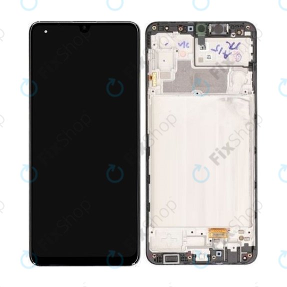 Schermo per Samsung M32 M325F, Black, Vetro touch con cornice, GH82-25981A, GH82-26193A, Genuine Service Pack
