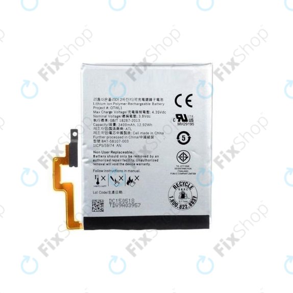 Batteria per Blackberry Passport, BAT-58107-003, 3400mAh