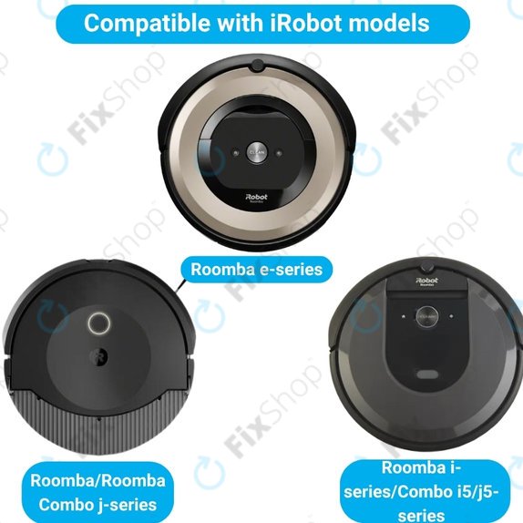 Set di ricambi per iRobot Roomba e-series, i-series, j-series (1 paio di spazzole principali, 2x filtro, 2x spazzola laterale)