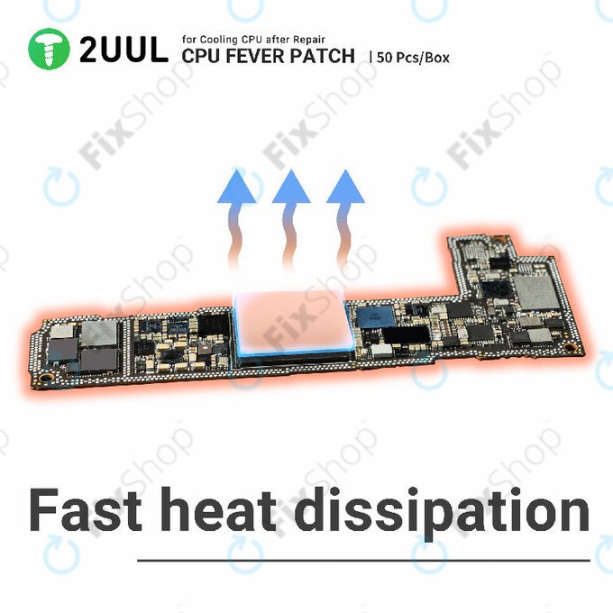Pad termico CPU 17 x 15 x 1,5 mm, 2UUL SC09