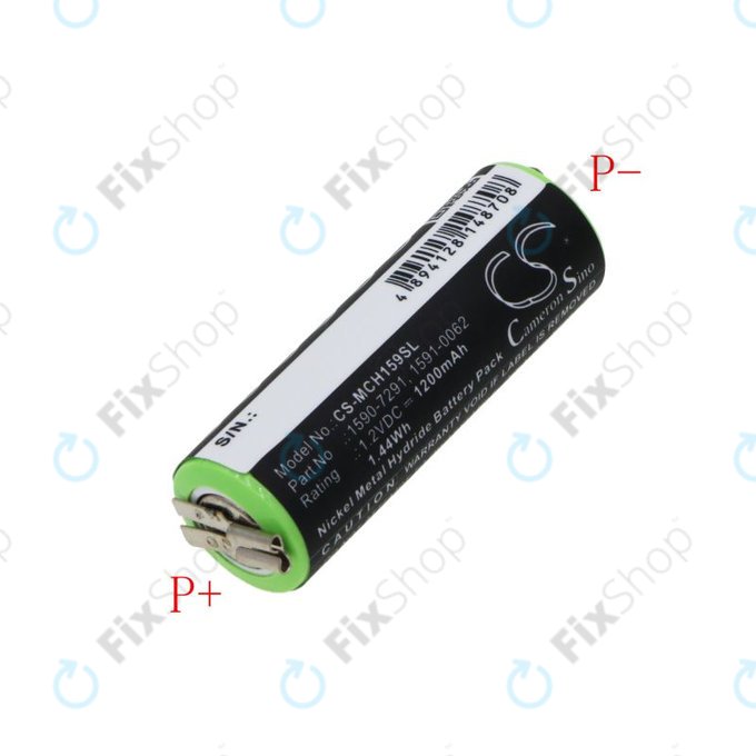 Batteria per Moser Chromini 1591, Ermila Bella 1590, 1590-7291, Ni-MH, 1200mAh, 1.2V, HQ