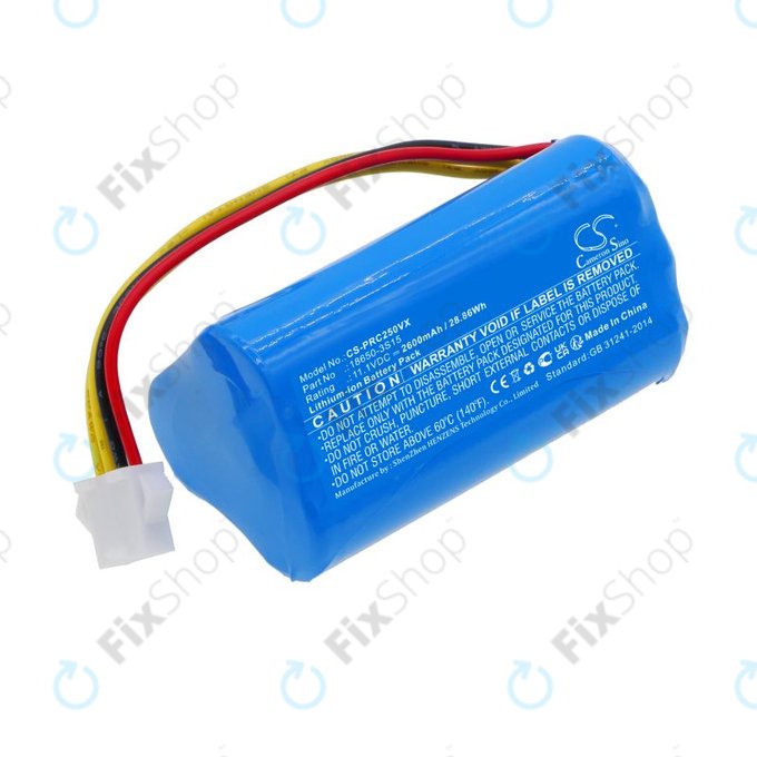 Batteria per CleanMate S460, Pure Clean PUCRC25 18650-3S15, Li-Ion, 2600mAh, 11.1V, HQ
