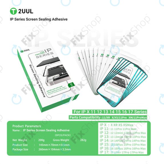 Adesivo sigillante LCD per iPhone 17, 2UUL SA17, (5 pz)