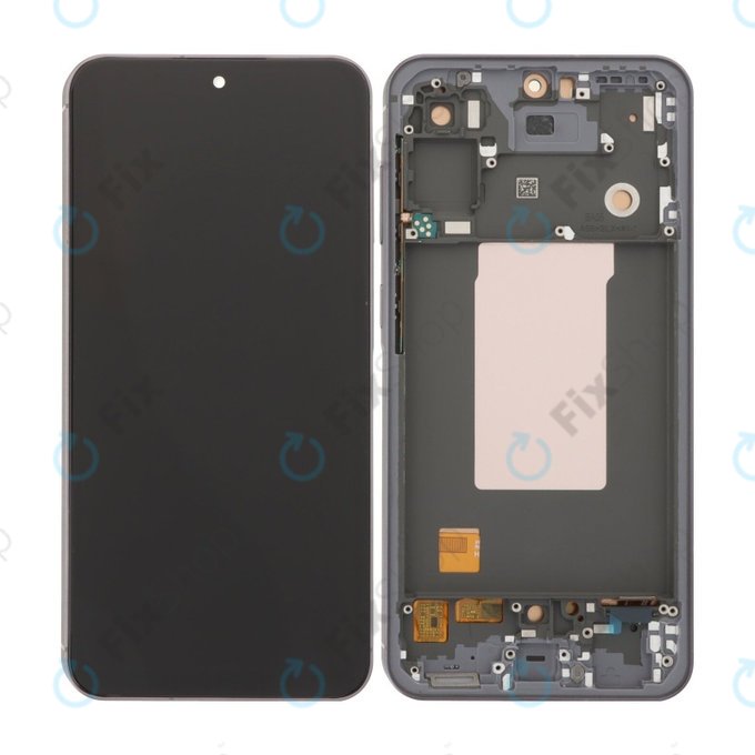 Schermo per Samsung A56 A566E, Awesome Graphite, Vetro touch con cornice