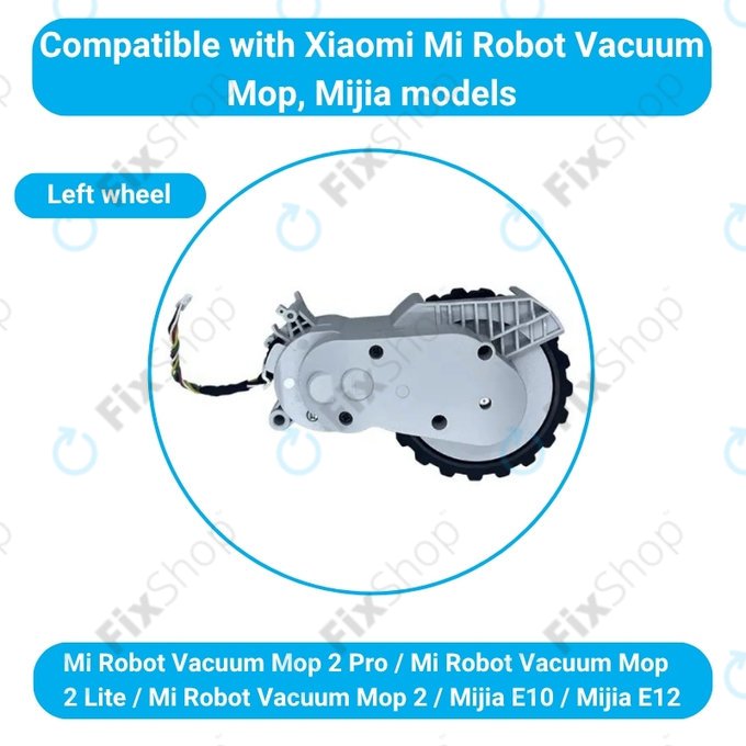 Ruota con motore (sinistra) per Xiaomi Mijia E10, E12, Mi Robot Vacuum Mop 2 Lite, 2 Pro, White