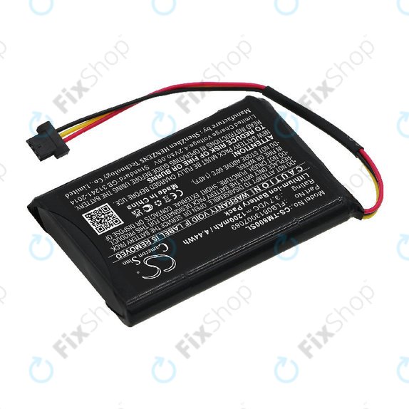 Batteria per TomTom One XL Traffic, XL 30 Europe 31, FLB0813007089, Li-Ion, 1200mAh, 3.7V, HQ