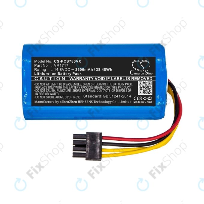 Batteria per Proscenic Cocoa Smart 780T, 790T, Summer P1s, P2s, VR1717, Li-Ion, 2600mAh, 14.8V, HQ