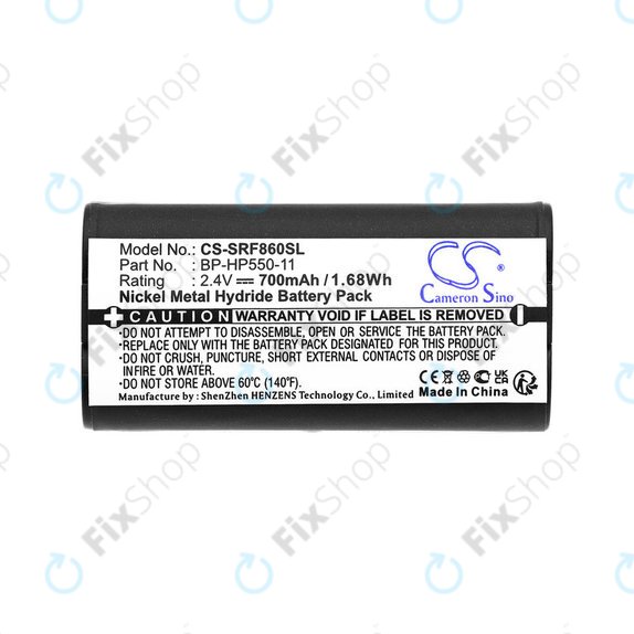 Batteria per Sony MDR, BP-HP550-11, Ni-MH, 2.4V, 700mAh, HQ
