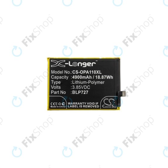 Batteria per Oppo A11x, BLP727, 4900mAh, HQ