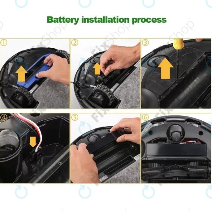 Batteria per Xiaomi Mi Robot Vacuum Mop Pro (P), STYTJ02YM, Li-Ion, 3400mAh, 14.8V