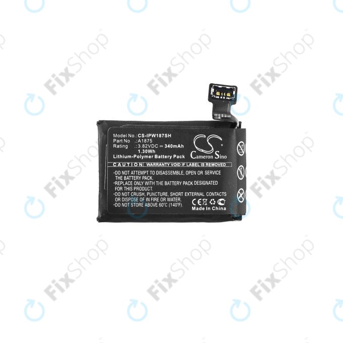 Batteria per Apple Watch 3 42 mm, 340mAh, GPS Version, Li-Pol, 3.82 V, A1875, HQ