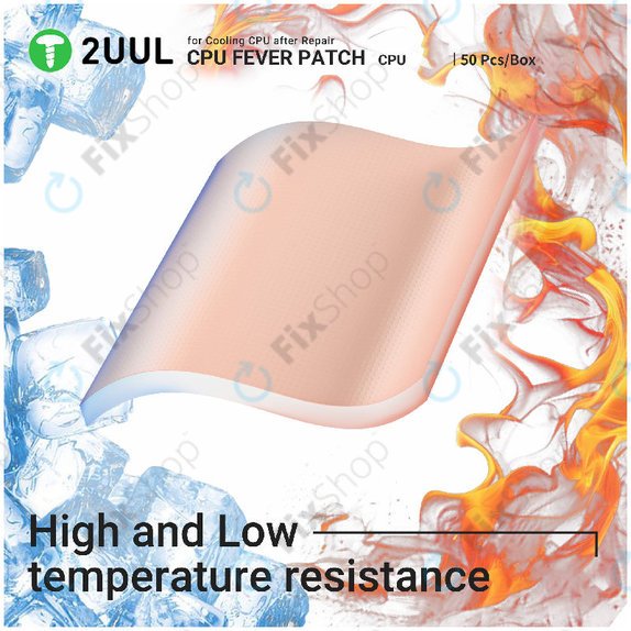 Pad termico CPU 17 x 15 x 1,5 mm, 2UUL SC09