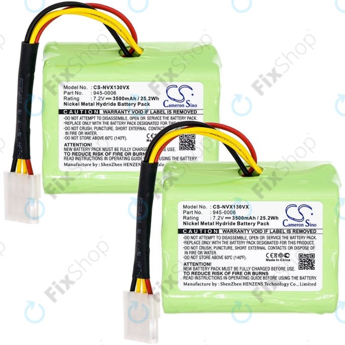 Batteria per Vorwerk Kobold VX100, Pack 945-0006, Ni-MH, 3500mAh, 7.2V, HQ