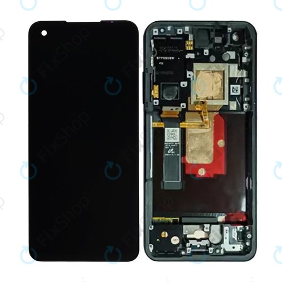 Schermo OLED per Asus Zenfone 10, Midnight Black, Vetro touch con cornice
