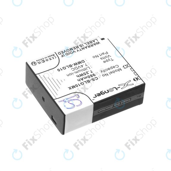Batteria per Leica D-Lux Type 109, Panasonic Lumix DMC-GF3, GX7, LX100, DMW-BLG10, Li-Ion, 980mAh, 7.4V, HQ