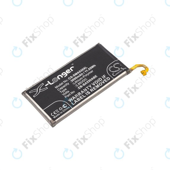 Batteria per Samsung A8 A530F (2018), 3000mAh, Li-Pol, 3.85 V, EB-BA530ABE, HQ