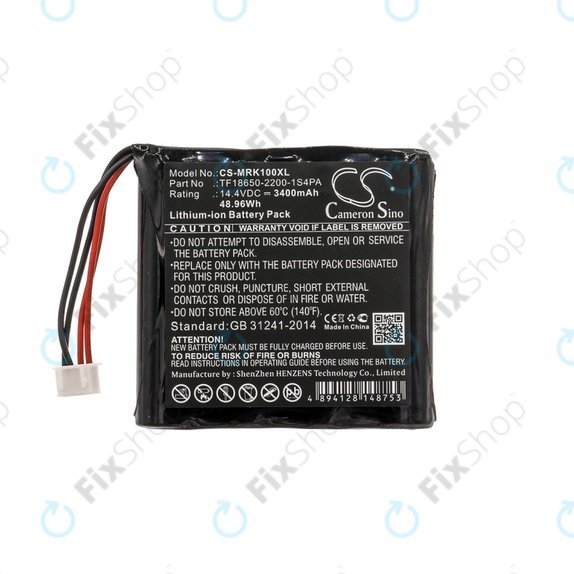 Batteria per Marshall Kilburn, TF18650-2200-1S4PA, Li-Ion, 3400mAh, 14.4V, HQ