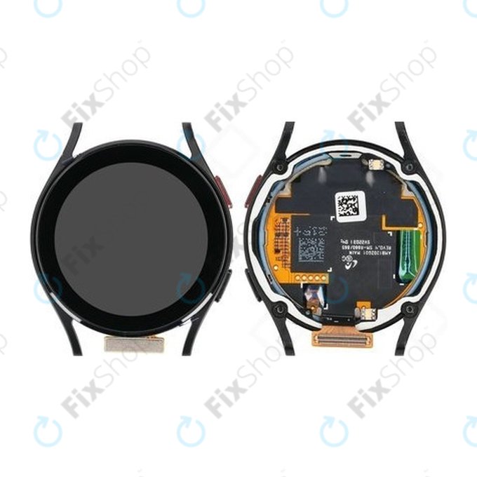 Schermo per Samsung Galaxy Watch 4 40mm R865, Black, Vetro touch con cornice, GH82-28815A, Genuine Service Pack