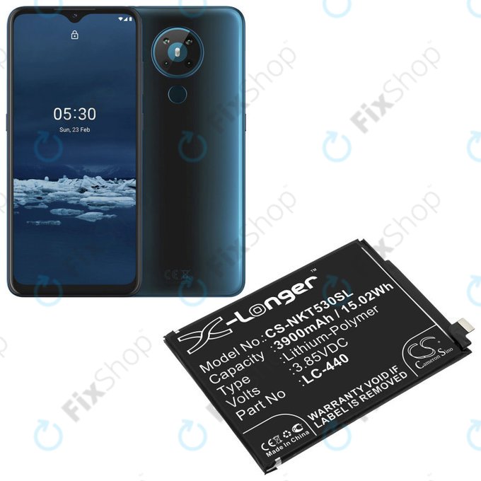 Batteria per Nokia 5.3, 3900mAh, Li-Pol, 3.85 V, LC-440, HQ